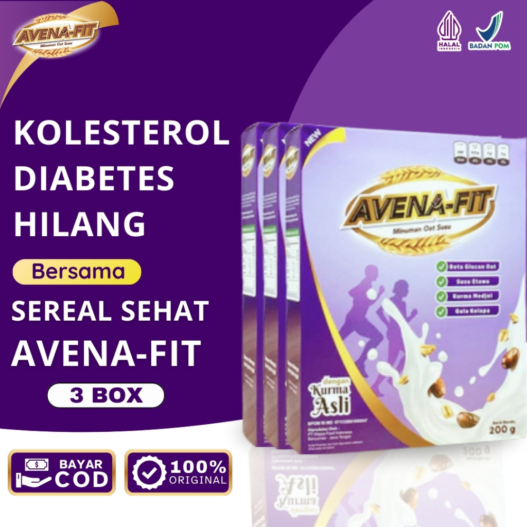 

Avenafit - 3 Box Sereal Oat Susu Atasi Kolesterol Serta Sehatkan Jantung BPOM