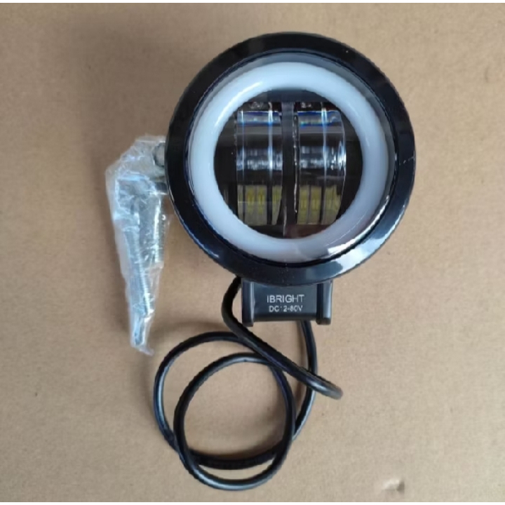 Lampu Tembak Sorot CWL 2 Mata Lensa Plus Senja Merah Model Kotak Bulat 12 Volt