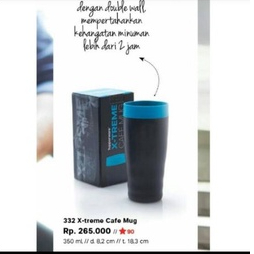 Tupperware  X Treme Coffee Mug tahan panas dan dingin selama 2jam