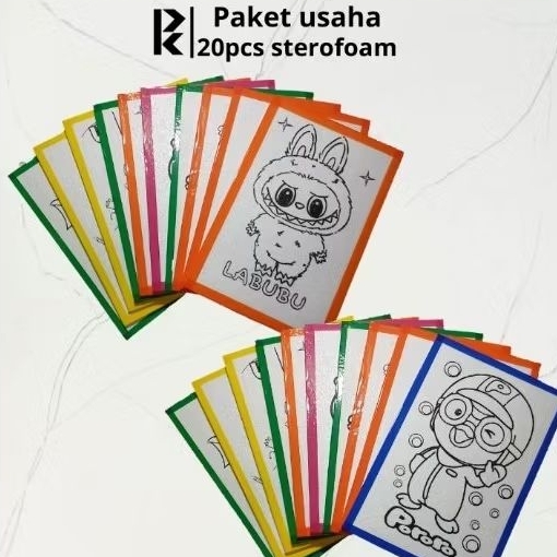 

Paket hemat grosir sterofoam lukis termurah isi 20pcs bisa pilih motif