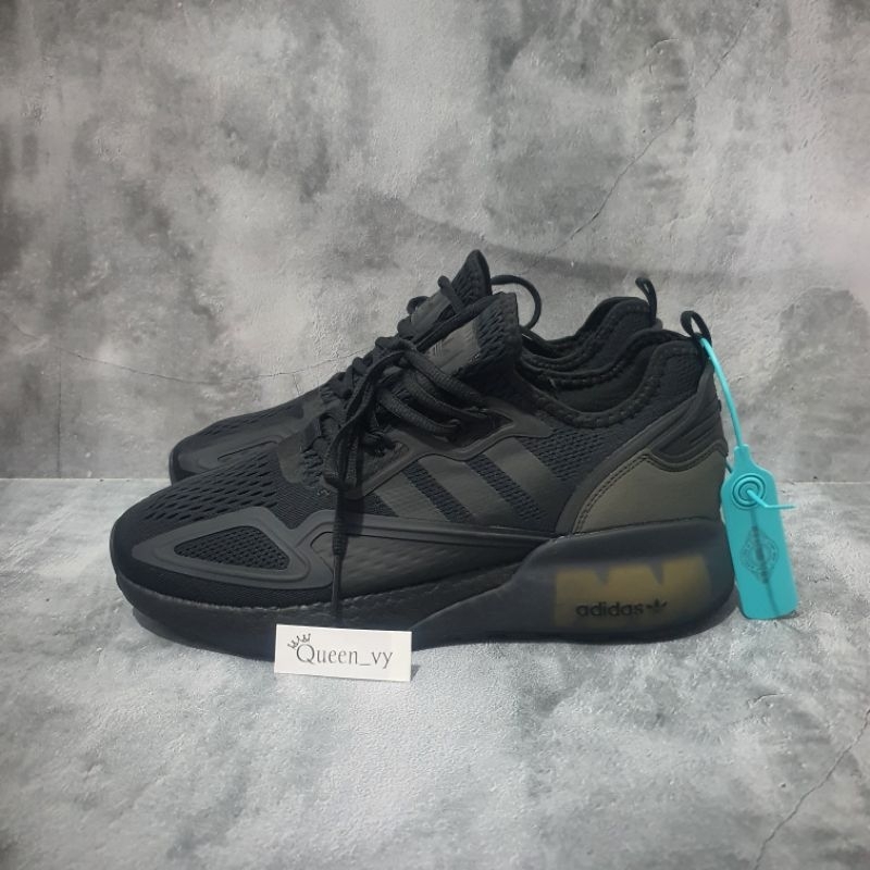 addas zx 2k boost full black premium original