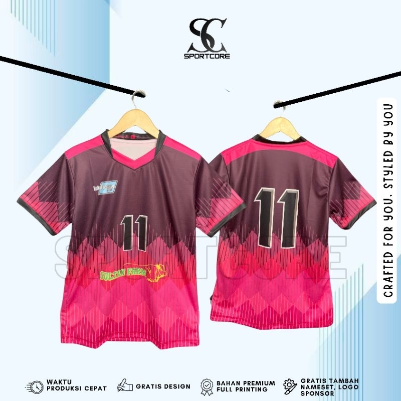 Jersey Voli Cewek Fullprinting Custom Nama Nomer