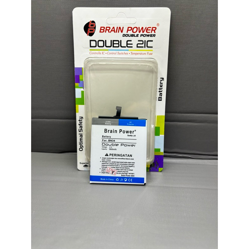 COD BATERAI XIAOMI BN 34 BN34 BATRE BRAIN POWER