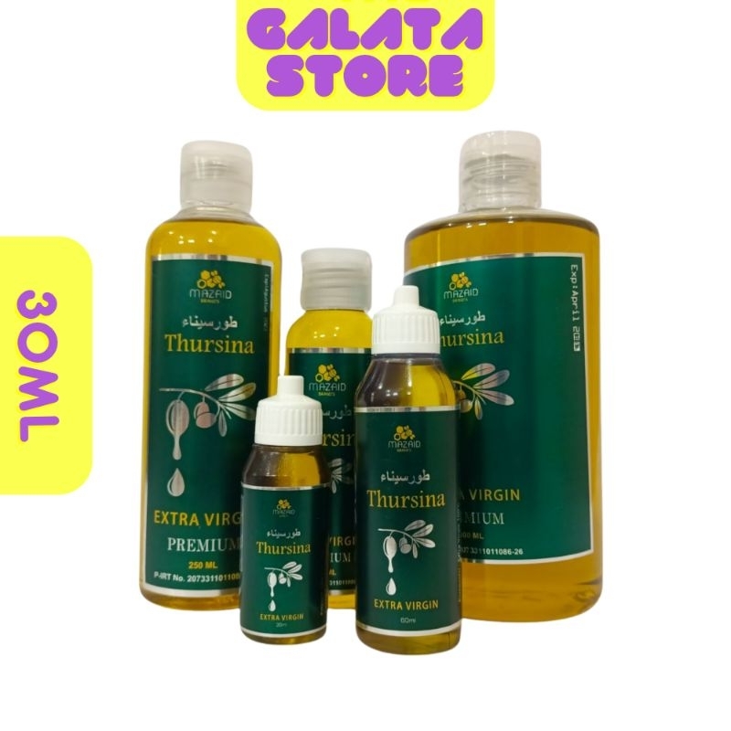 

Minyak zaitun thursina extra virgin mazaid brand original 30ml