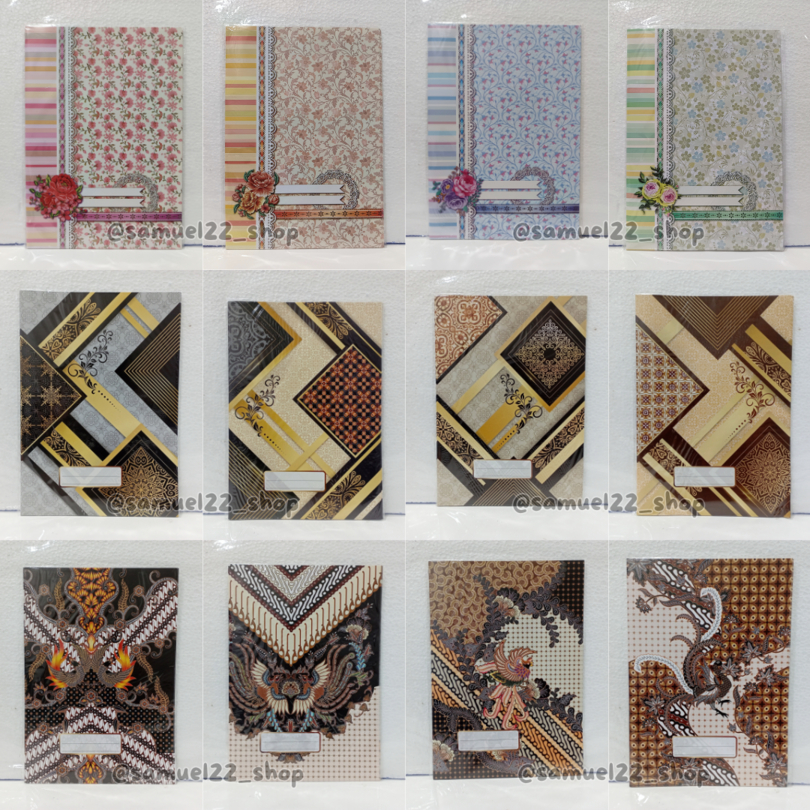 

Sampul Buku Boxy / Big Boss / B5 / Besar SIMPATY Batik / Ornament / Pattern Isi 20 Lembar