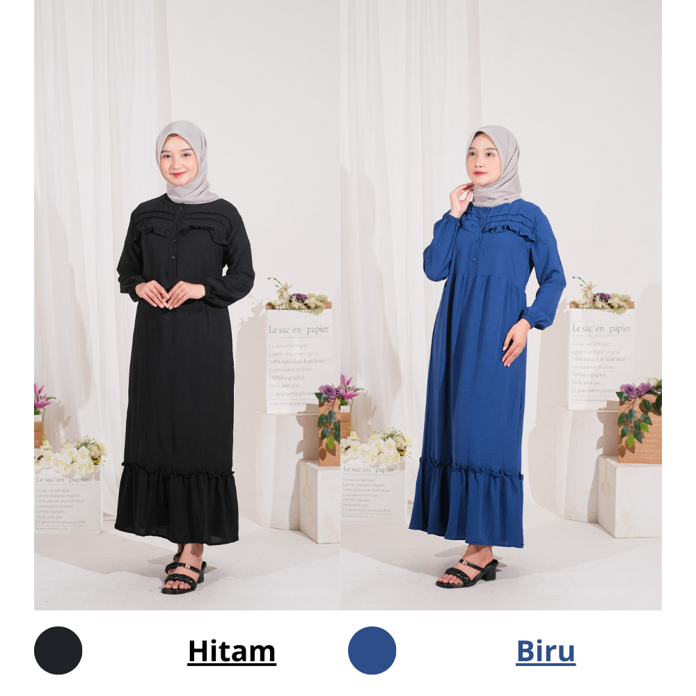 Abaya Gamis Hitam Polos Mewah Elegan Syari Jumbo Untuk Wanita Remaja Busui Lebaran Terbaru 2025