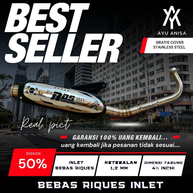 Knalpot type KENOCHI Original Aos Racing TB Vario Cover stenlis New Scoopy Beat Deluxe fi esp Karbu 