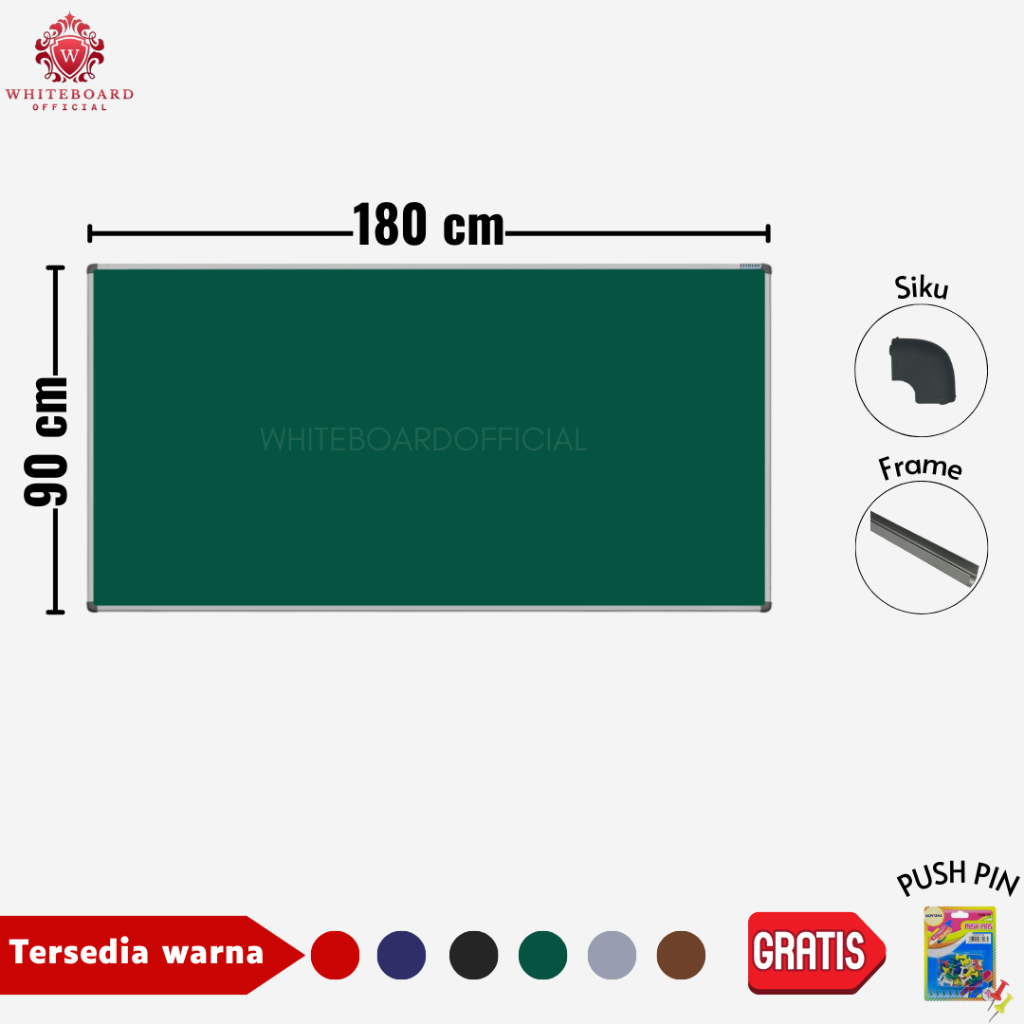 

SAKANA Softboard Bludru Gantung 90x180cm / Cork Board / Pin Board / Papan Mading / Papan Pengumuman