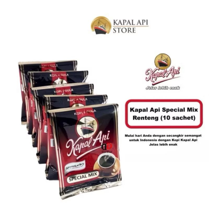 

Kopi Kapal Api Bubuk special Mix renceng 10 sachet 23g