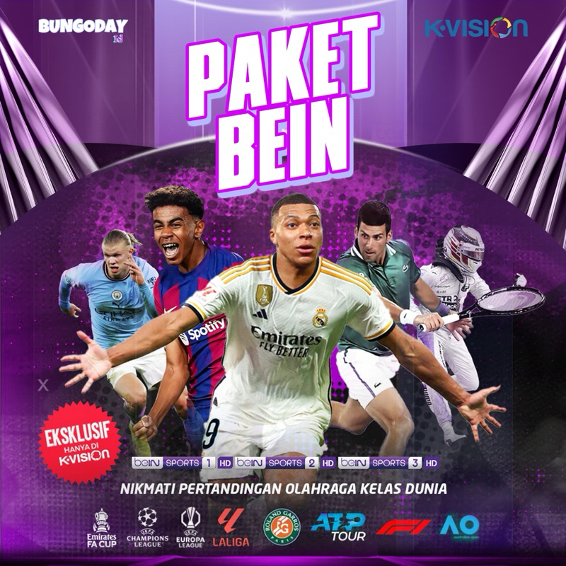 PAKET BEIN SPORT LIGA CHAMPIONS LA LIGA FA CUP MURAH KVISION