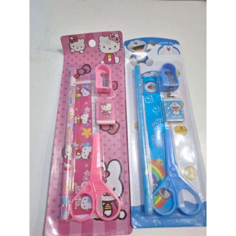 

Alat tulis set penggaris penghapus pensil peruncing lengkap bisa cod instan
