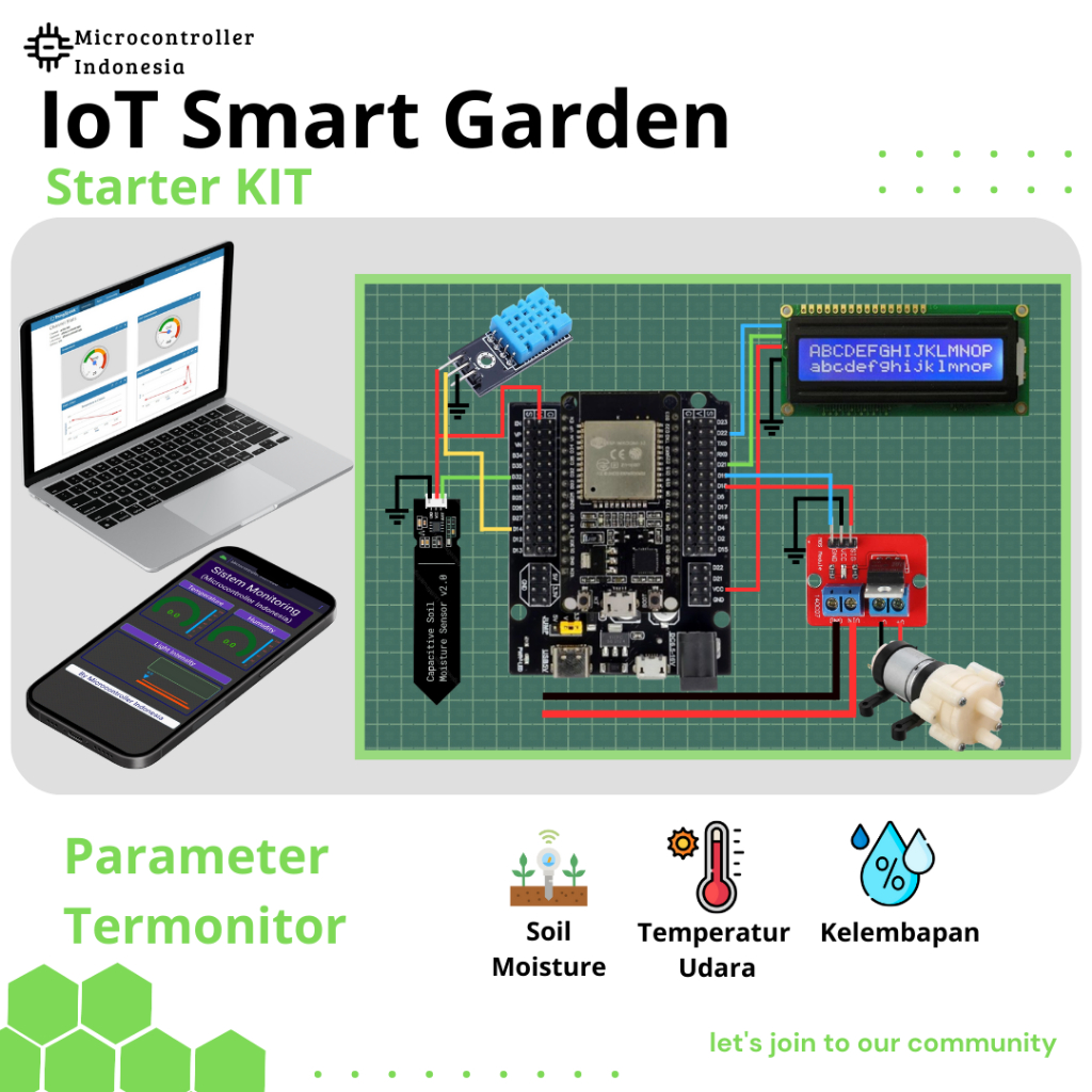 IoT Smart Garden - Kit IoT Penyiram Tanaman Otomatis