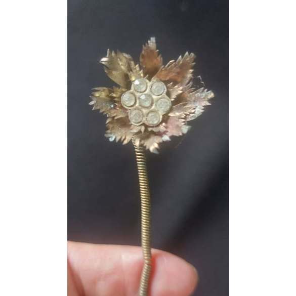 tusuk konde lawas kuningan bunga kecil