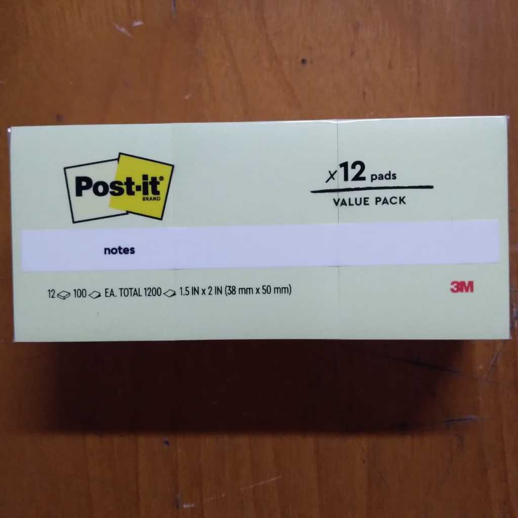 

InJO 3M Post It 653-12CY Sticky Notes Yellow Canary
