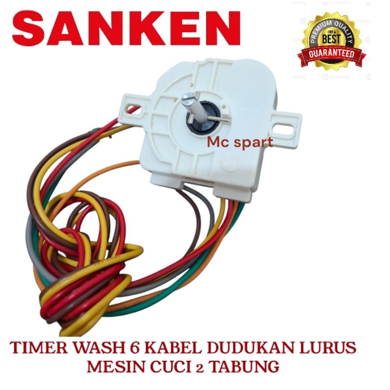 Timer wash timer pencuci 6 kabel mesin cuci Sanken 2 tabung