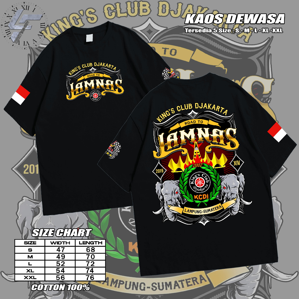 Kaos Baju Rx-King Club Djakarta / Jamnas Lampung - Sumatera / Rx King / YRKI / Tshirt RXKING / Cotto