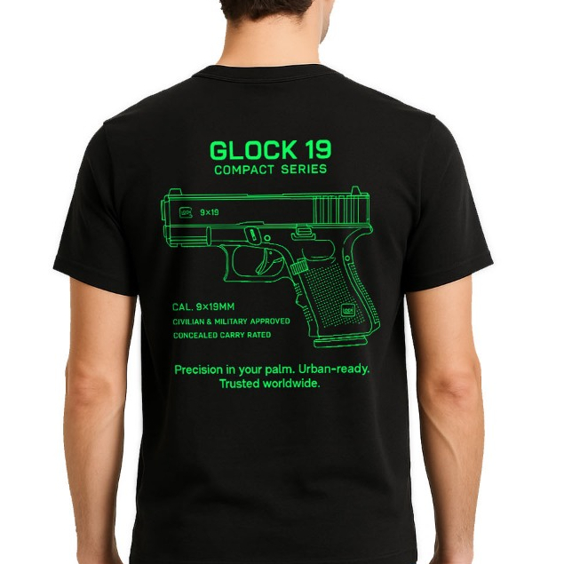 RSA Kaos Tactical Glock19 - Baju Taktikal Pria Army -  Combed 24s Premium -  TNI Polisi Brimob