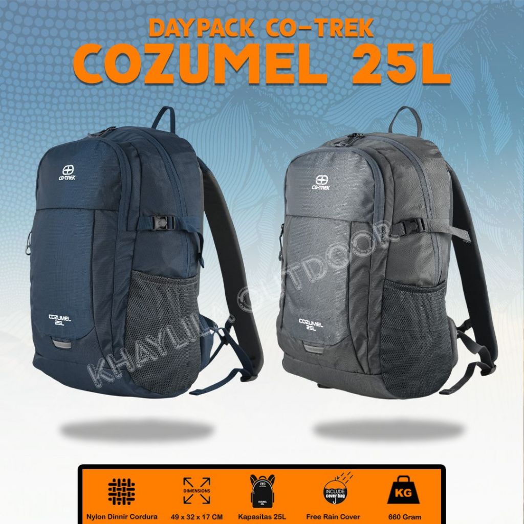 TAS DAYPACK COTREK COZUMEL 25L FREE RAINCOVER TAS TRAVEL RANSEL PUNGGUNG PENDAKI PRIA WANITA
