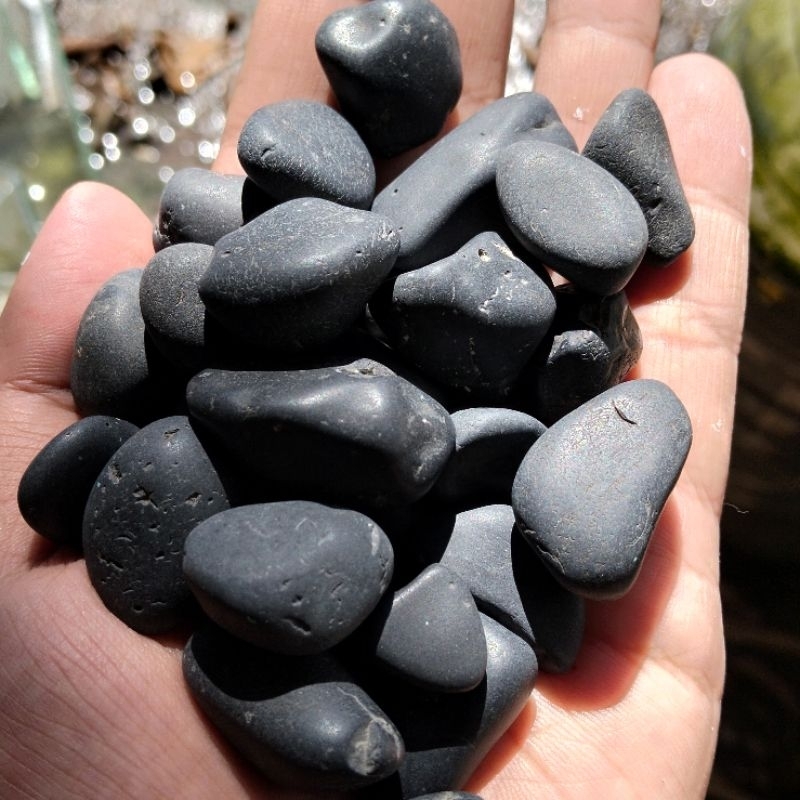 Batu hitam hiasan aquarium 500gram / Batu hias hitam untuk aquarium dan aquascape
