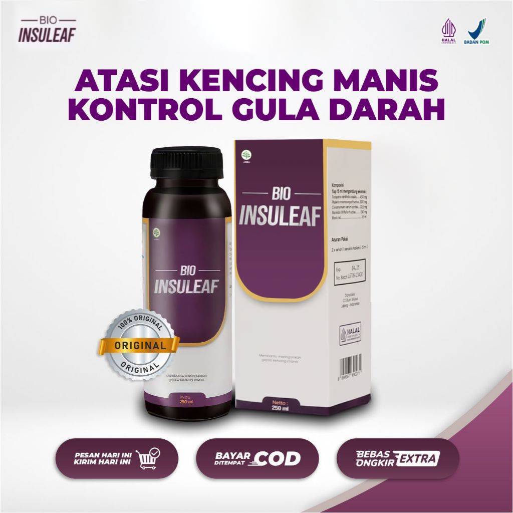 

Bio Insuleaf Paket 1 Botol - Untuk Mengatasi Diabetes & Mengontrol Gula Darah Berlebih Secara Alami