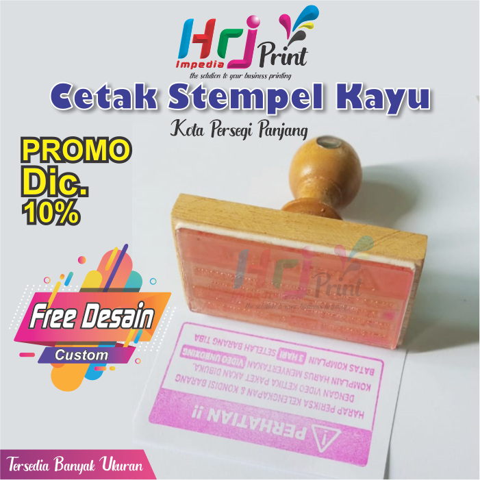 

Cetak Stempel Kayu Ukuran Kotak Panjang | Cetak Stempel Design Custom