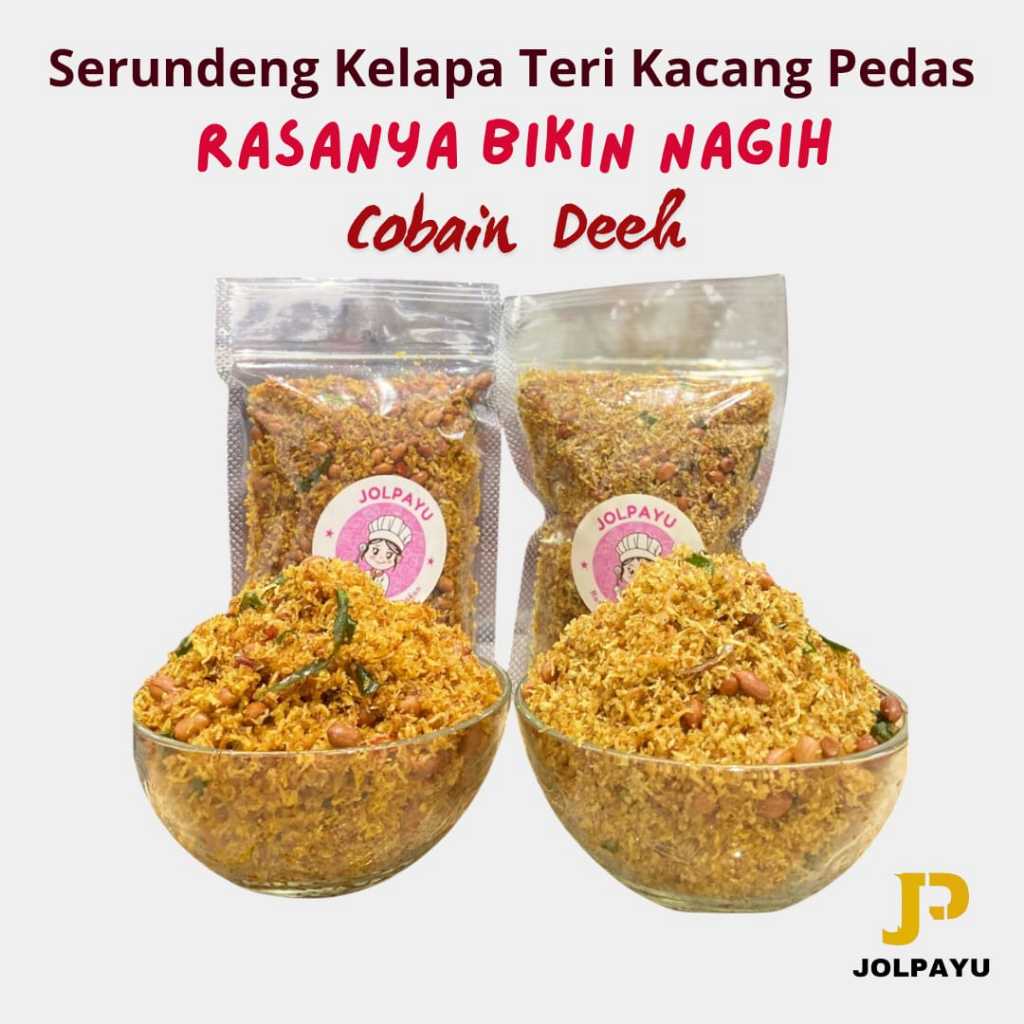 

Serundeng Kelapa Teri Kacang Pedas Home Made Halal Tahan Lama Tanpa Pengawet