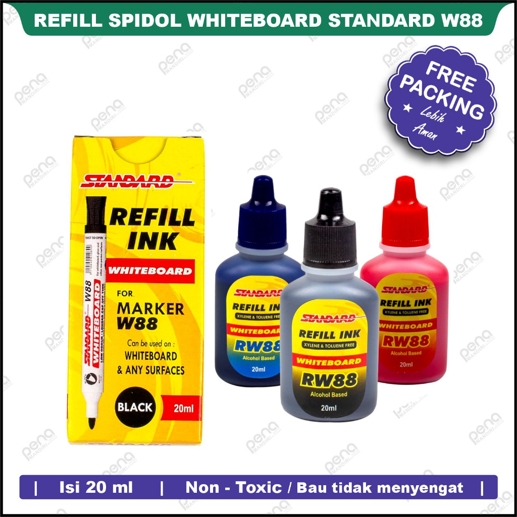 

Standard Isi Tinta Spidol Whiteboard RW88 Refill Ink 20 ml