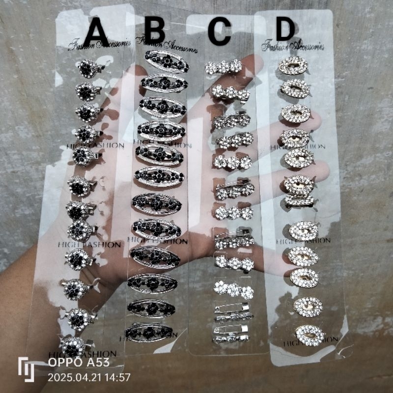 6 Biji Peniti dagu/Bros dagu/Bros kecil/Bros mini