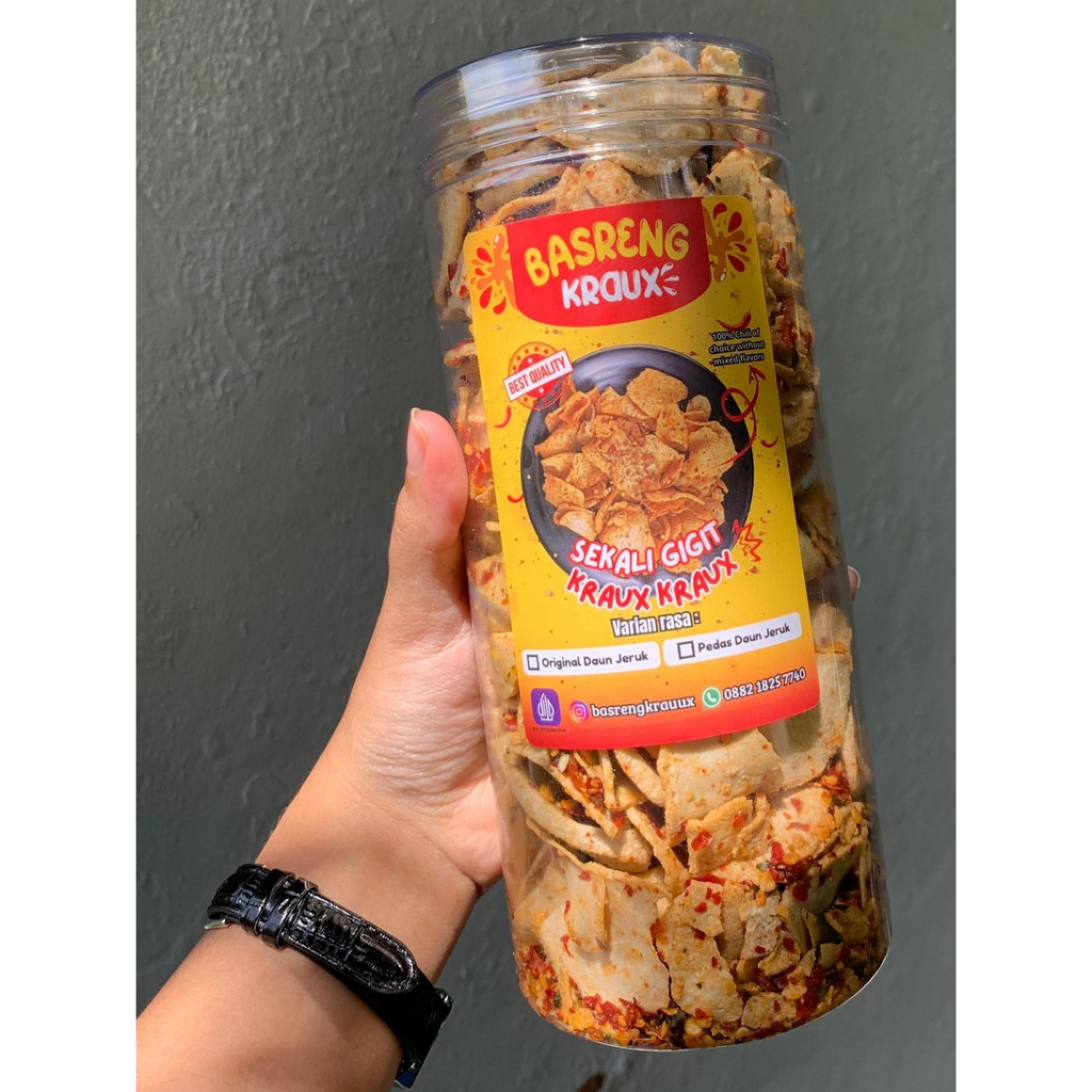 

Basreng Pedas Daun Jeruk Viral - Basreng Toples - Keripik Basreng