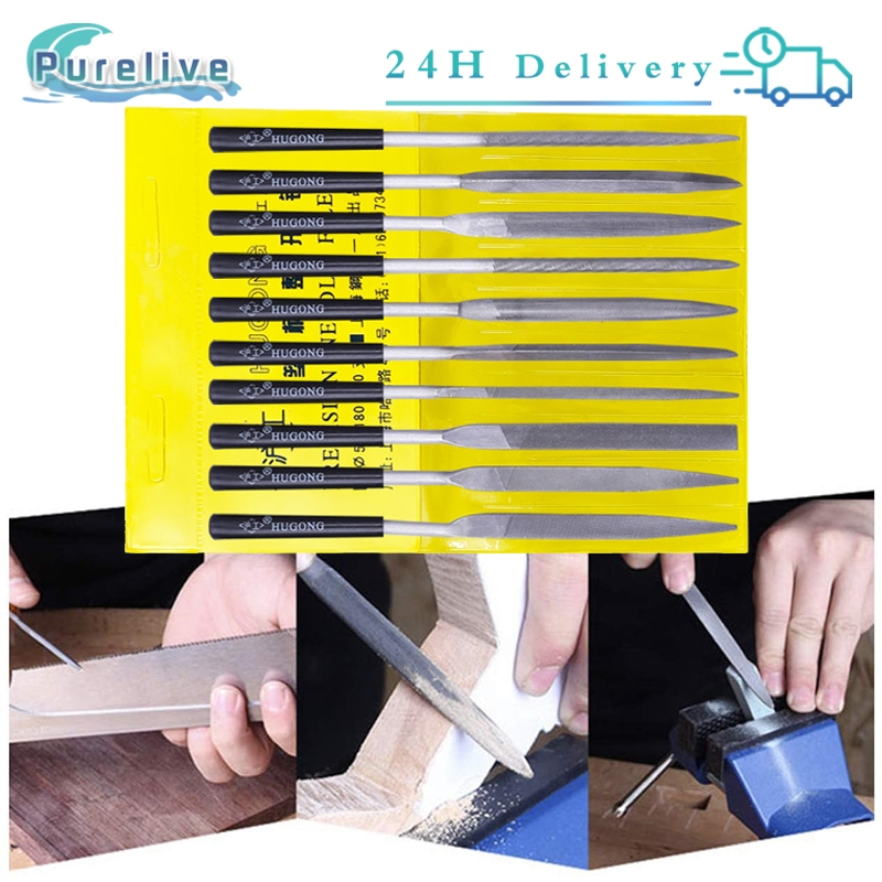 10Pcs Kikir Besi Kecil Set Kikir Jarum Cocok Untuk Penggilingan Dan Pemolesan Batu