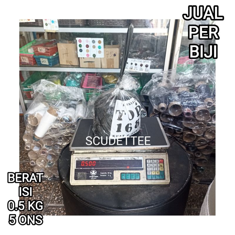 

Tali Rafia Hitam Berat Isi 5ons ons on 0.5kg kilo kilogram 500gr gram