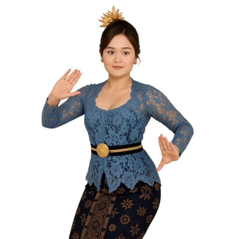 Kebaya Brokat Sabrina Metalik Gliter Bali