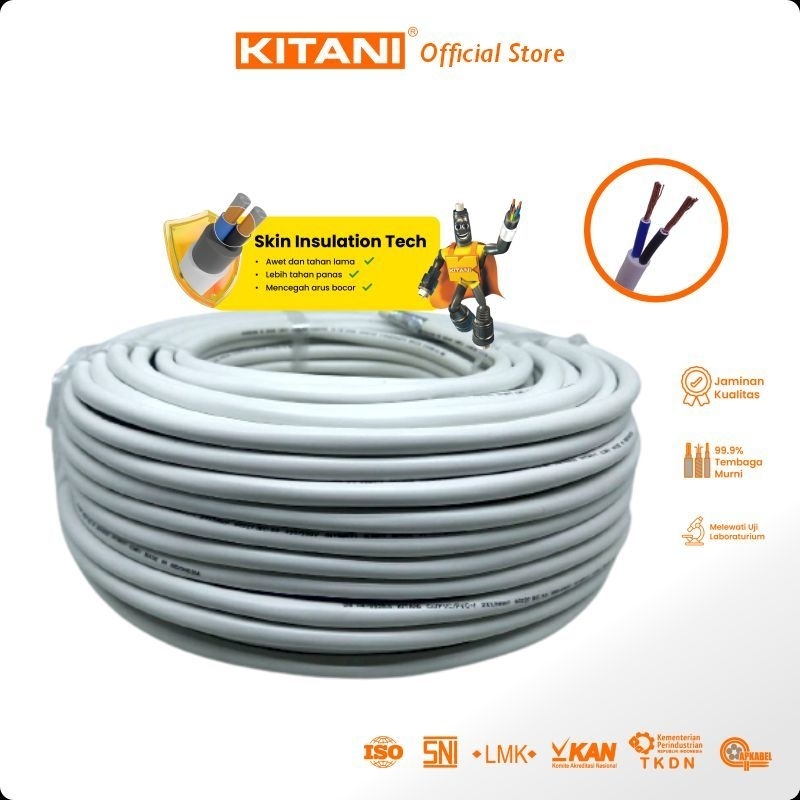 KITANI SMG - NYMHY 2x0.75 mm² - Kabel Tembaga Serabut
