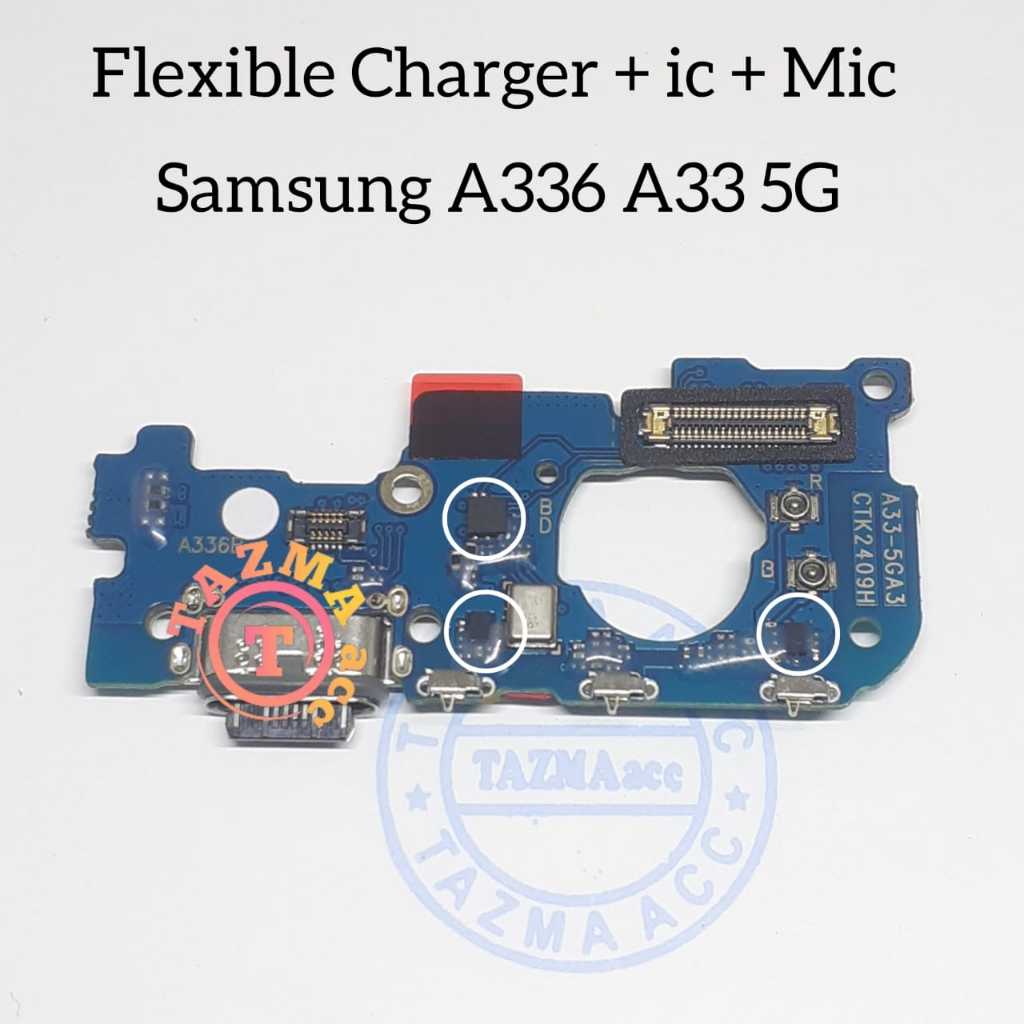 Samsung A33 5G A336 Ori Flexible Charger + ic Flexibel Konektor Cas Charger SAMSUNG A33 5G