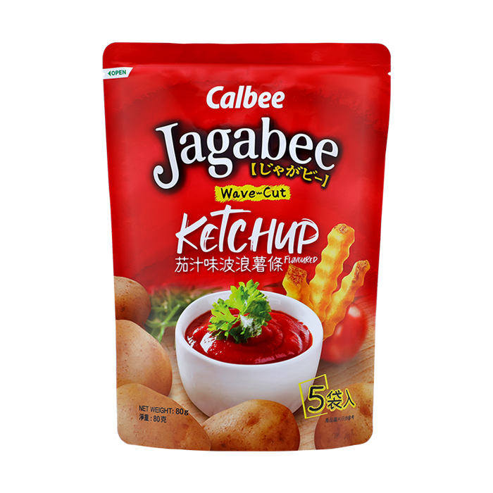 

Calbee Jagabee Potato Stick Wave Cut Pouch (Ketchup)