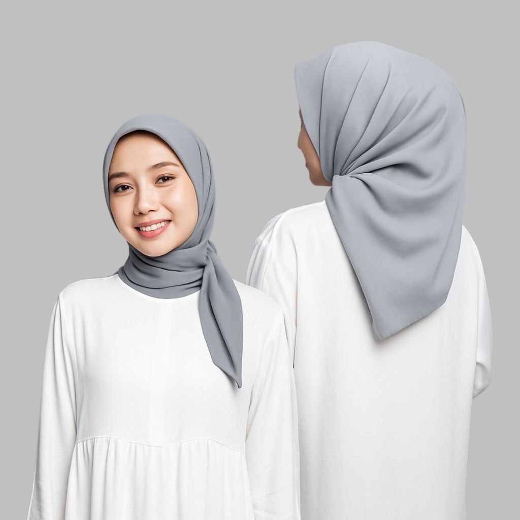 ZA - Kerudung Polos Jumbo - Kerudung Hijab Segi Empat Bahan Voal