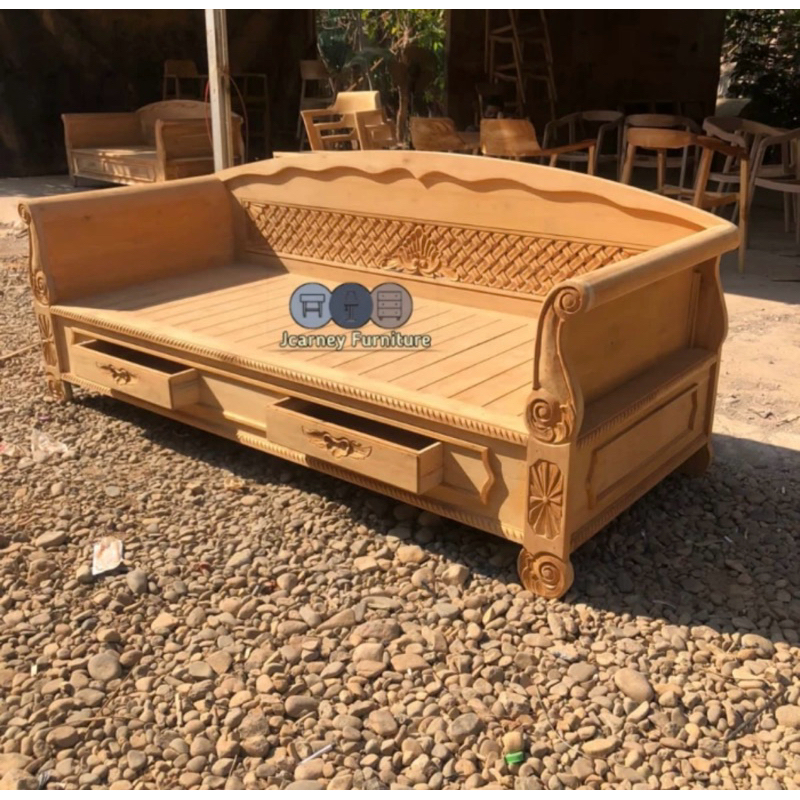 BANGKU PANJANG/RISBAN JATI JEPARA / KURS BALE-BALE