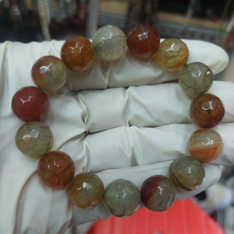 GELANG AGATE AKIK MADU CUTTING 12MM
