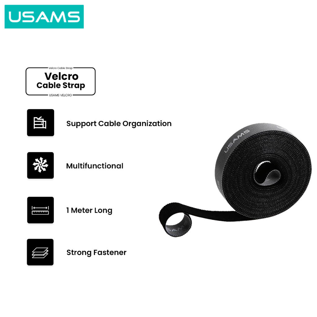 

USAMS Velcro Cable Strap Pengikat Perekat Kabel Lebar 2cm