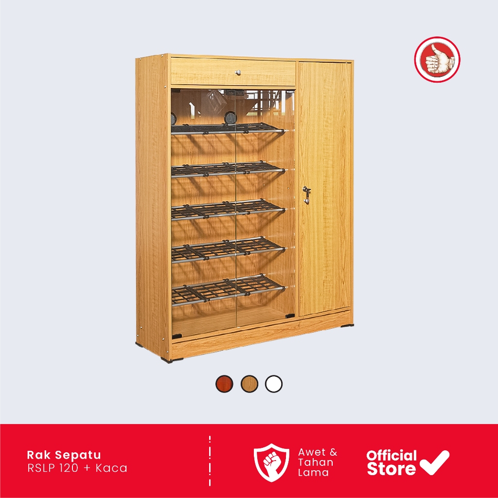 RAK SEPATU / SHOAS RACK / RSLP 120 + KACA TCP