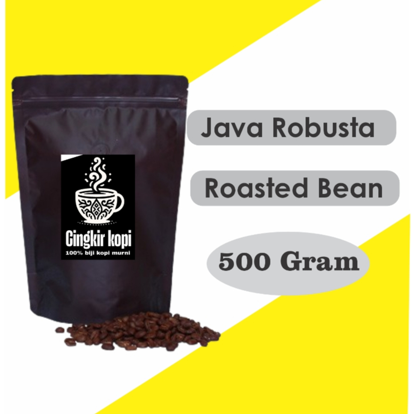 

Kopi Java Robusta biji sangrai roasted bean 500 gram