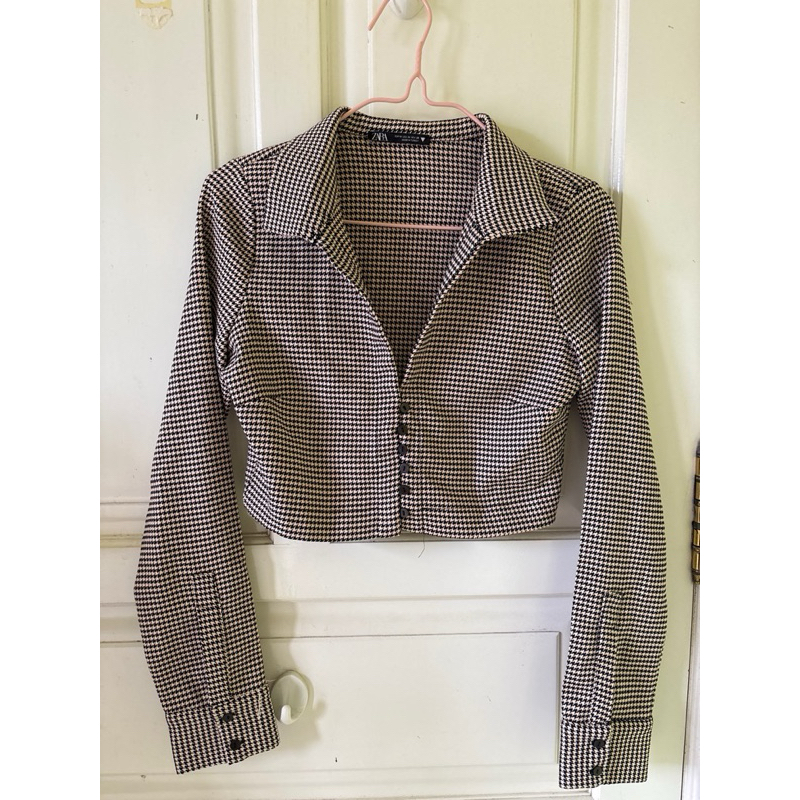 crop jacket blazer zara preloved