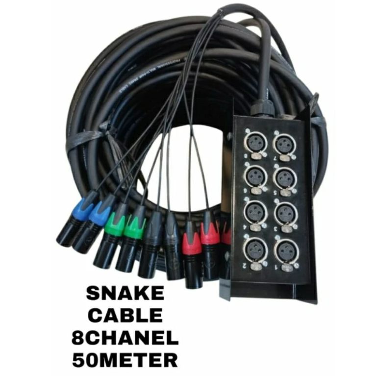 Snake kabel 8chanel 8 input Panjang 50Meter Snek kabel 8output
