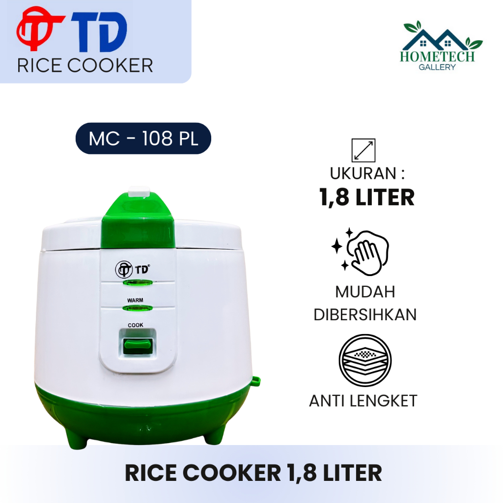 Ricecooker / Magic Com TD 1,8 Liter Tipe MC 108 PL