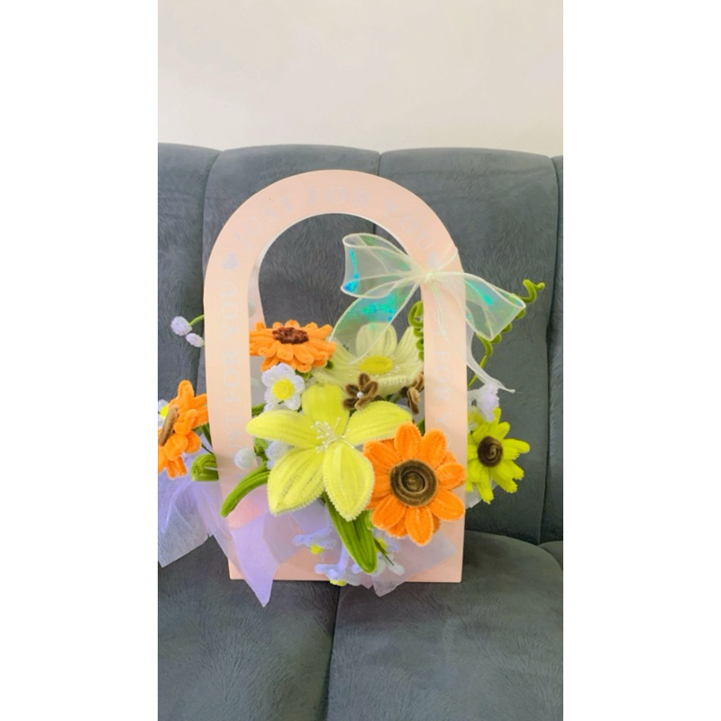 buket bunga kawat bulu/buket/bunga kawat bulu/buket premium