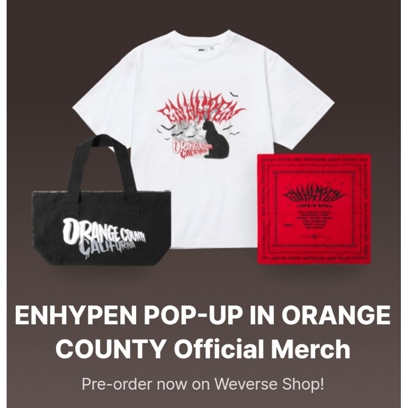 [PO] ENHYPEN POP UP IN ORANGE COUNTRY OFFICIAL MERCH / MERCH ENHYPEN