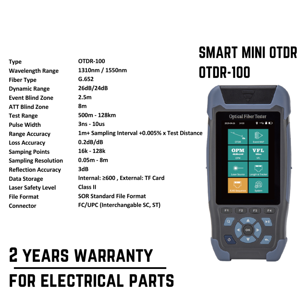 Smart Mini OTDR Fasser Fiber Optik OTDR-100