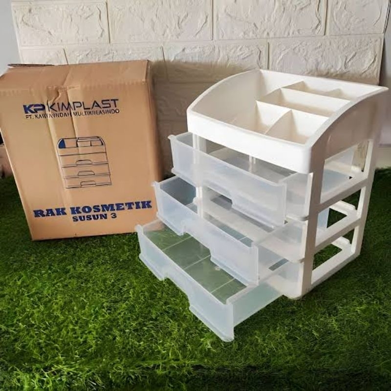 RAK KOSMETIK 3 SUSUN/RAK 3 SUSUN PLASTIK SERBAGUNA/RAK SUSUN SEKAT SERBAGUNA