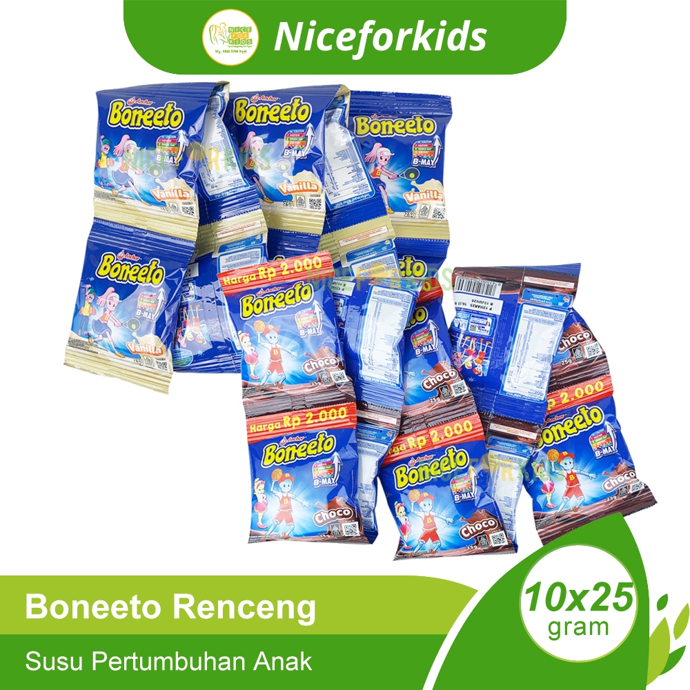 

Anchor Boneeto Susu Anak Usia 3Tahun+ Kemasan Renceng 10x25gr / Susu Nutrisi Anak Boneto Sachet
