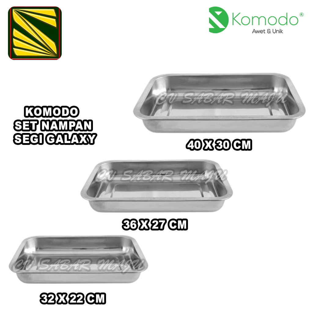 Komodo Nampan Stainless Steel / Nampan Serbaguna Tebal